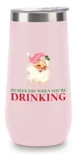 He Sees You When You're Drinking Champagne Tumbler main image